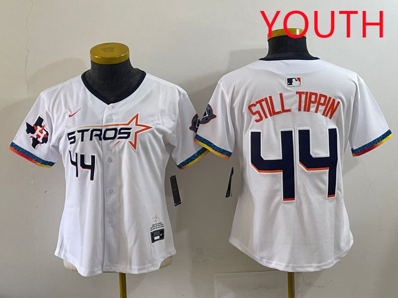 Youth Houston Astros 44 Still Tippin White Four generations Joint Name 2025 Nike MLB Jersey style 8